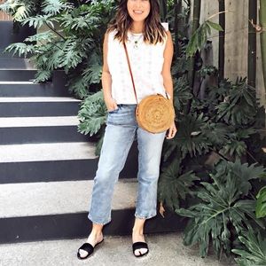 LOFT Straight Crop Jeans - Petite